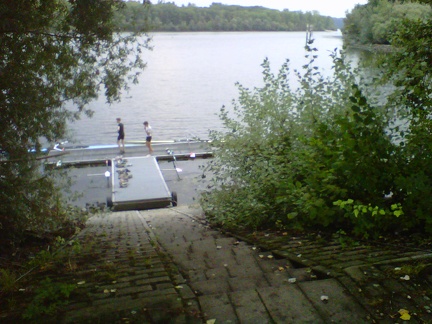 Stairs leading to the dock